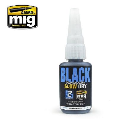 Picture of Ammo by MIG Accessories: Black Slow Dry Cyanoacrylate