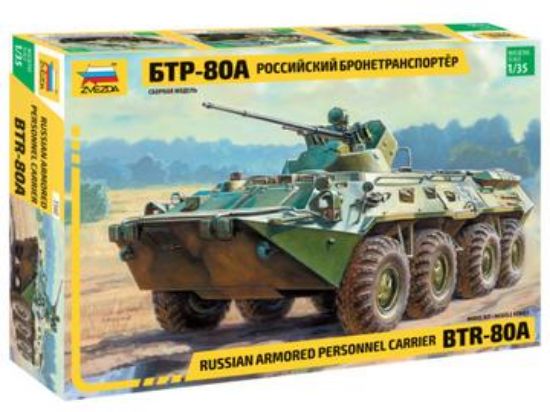 Picture of Zvezda: BTR-80A Russian Personnel Carrier Plastic Model Kit (3560: 1/35)