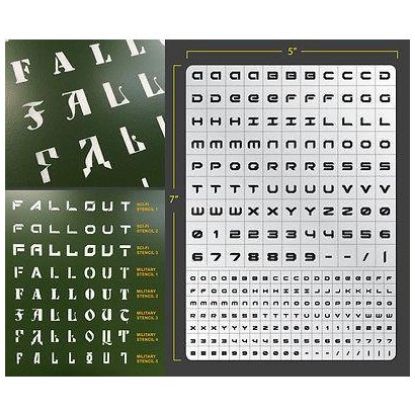 Picture of Airbrush Stencil - Sci-Fi Lettering #2