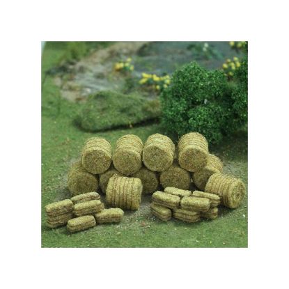 Picture of Green Hay Bales, HO-scale, 30/pk (10 round and 20 rectangular)