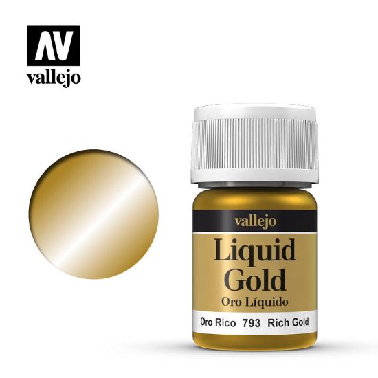 Picture of Vallejo Liquid Gold: Rich Gold (Alcohol Base) (35ml)