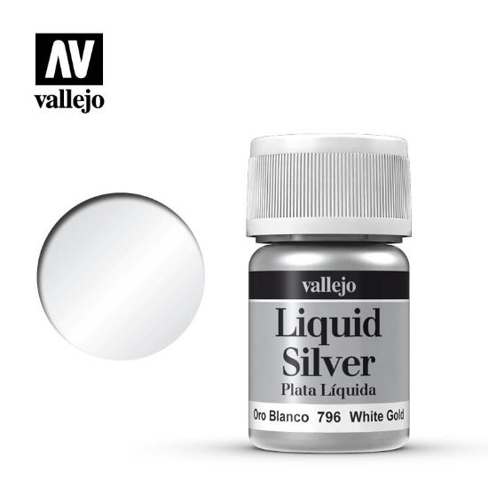 Picture of Vallejo Liquid Silver: White Gold (Alcohol Base) (35ml)